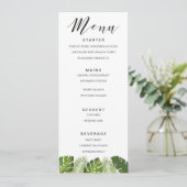 Tropische sjabloon van het trouwmenu van de blader menu (Staand voorkant)