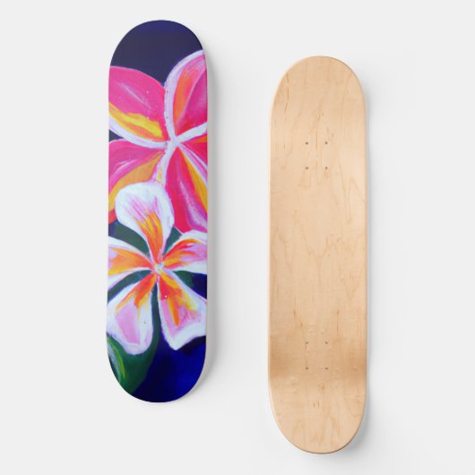 Tropische skateboard-plumerie persoonlijk skateboard (Voorkant)
