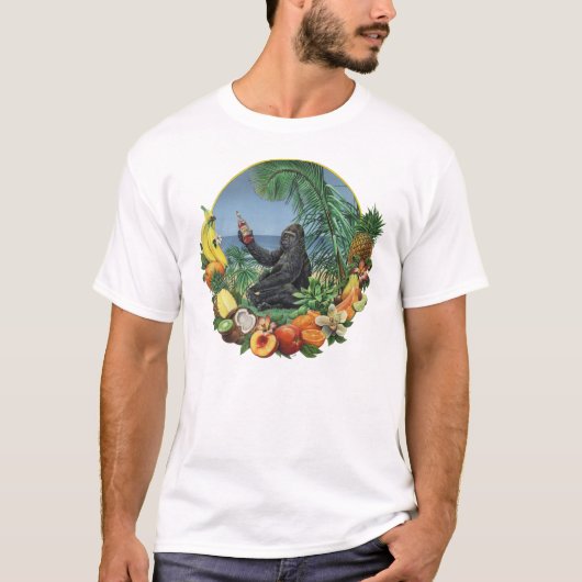 Tropische slam! Ape in de tropen Origineel Kunstwe T-shirt (Voorkant)