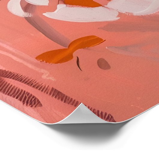 Tropische slaperige tijger Poster (Hoek)