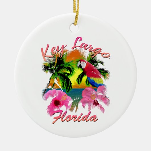 Tropische sleutel Largo Florida Keys Keramisch Ornament (Voorkant)