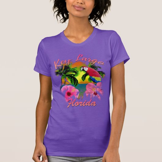 Tropische sleutel Largo Florida Keys T-shirt (Voorkant)