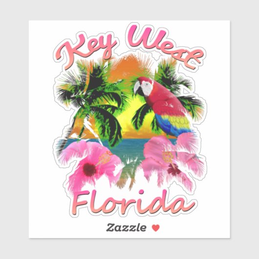 Tropische Sleutel West Florida Keys Sticker (Vel)