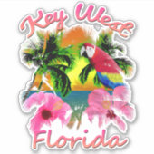 Tropische Sleutel West Florida Keys Sticker (Voorkant)