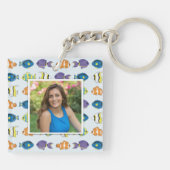 Tropische Sleutelhanger op het vierkant (dubbelzij (Achterkant)