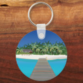 Tropische Sleutelhanger van het Schilderachtig lan (Voorkant)