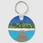 Tropische Sleutelhanger van het Schilderachtig lan (Achterkant)
