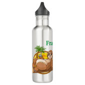 Tropische sleuven Roestvrij stalen flesje Waterfles (Links)