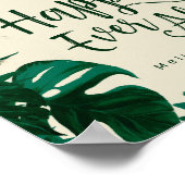 Tropische sloop gelukkig altijd na ontvangst gebar poster (Hoek)