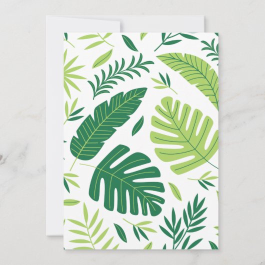 Tropische Slothday Party Kaart (Achterkant)