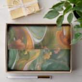 Tropische Smaragd-Amber Werveling Tissuepapier (Geschenk)