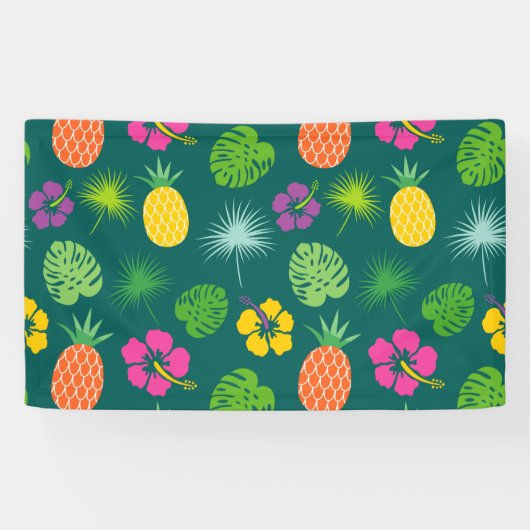 Tropische Smoothie Kunst Spandoek (Horizontaal)