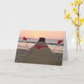 Tropische Sneeuwman Kaart (Gele Bloem)