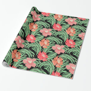 Tropische Soiree Waterverf Botanische Patroon Cadeaupapier