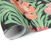 Tropische Soiree Waterverf Botanische Patroon Cadeaupapier (Rol Hoek)