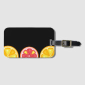 TROPISCHE SOMMER VRUCHTEN Oranje citroenen Slik Bagagelabel (Voorkant (horizontaal))