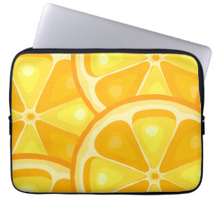 TROPISCHE SOMMER VRUCHTEN Oranje citroenen Slik Laptop Sleeve