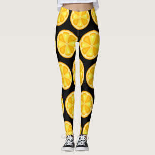 TROPISCHE SOMMER VRUCHTEN Oranje citroenen Slik Leggings