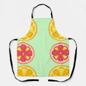 TROPISCHE SOMMER VRUCHTEN Oranje citroenen Slik Schort (Voorkant)