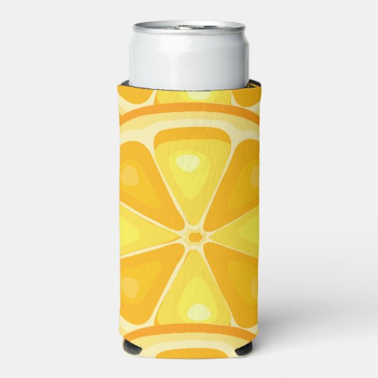 TROPISCHE SOMMER VRUCHTEN Oranje citroenen Slik Seltzer Blikjeskoeler (Seltzer Voorkant)