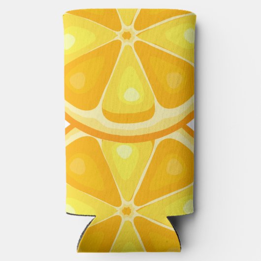 TROPISCHE SOMMER VRUCHTEN Oranje citroenen Slik Seltzer Blikjeskoeler (Achterkant)