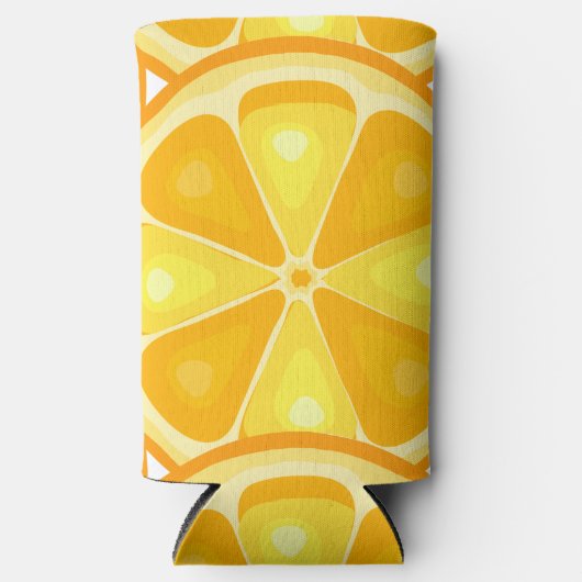 TROPISCHE SOMMER VRUCHTEN Oranje citroenen Slik Seltzer Blikjeskoeler (Voorkant)