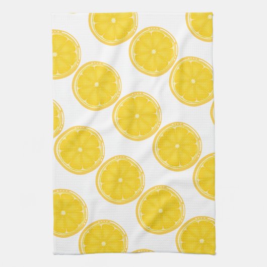 TROPISCHE SOMMER VRUCHTEN Oranje citroenen Slik Theedoek (Verticaal)