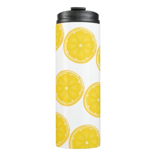TROPISCHE SOMMER VRUCHTEN Oranje citroenen Slik Thermosbeker (Voorkant)