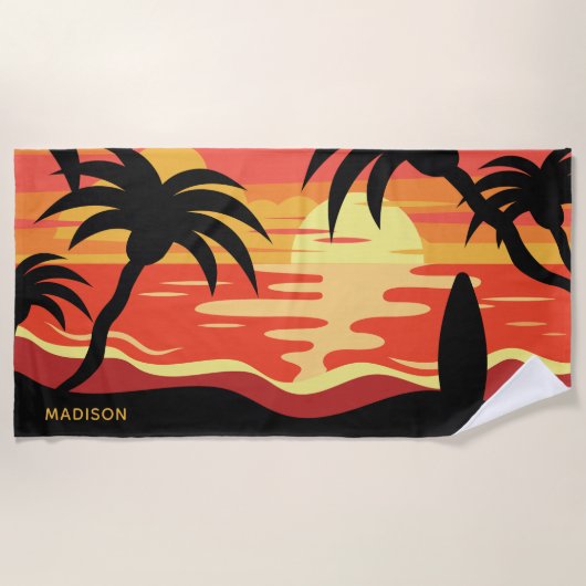 Tropische soonbadhanddoek strandlaken (Voorkant)