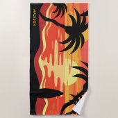 Tropische soonbadhanddoek strandlaken (Voorkant)