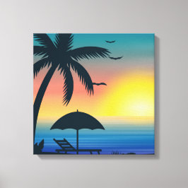 Tropische sooncanvas afdrukken