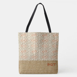 Tropische Spa Coordinates - Tribal Zig Zag Beach B Tote Bag