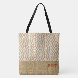 Tropische Spa Coordinates - Tribal Zig Zag Beach B Tote Bag
