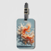 Tropische spatten bagagelabel (Voorkant (verticaal))