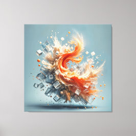 Tropische spatten canvas afdruk