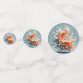 Tropische spatten confetti (Achterkanten)