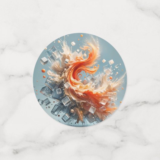 Tropische spatten confetti (Kleine voorkant)