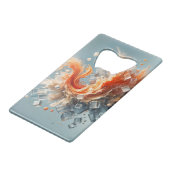 Tropische spatten creditkaart flessenopener (Voorkant Gekanteld)