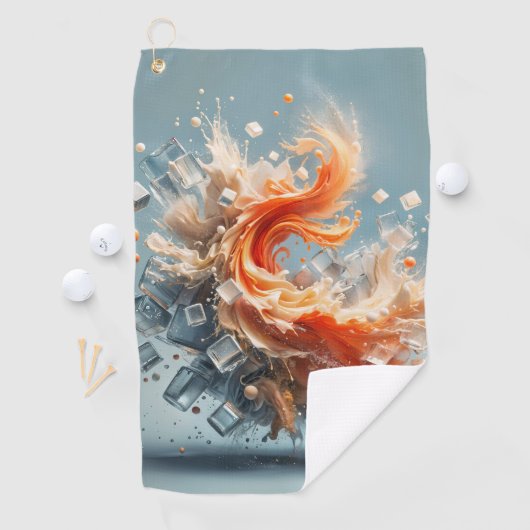 Tropische spatten golfhanddoek (Insitu)