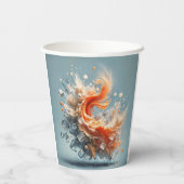 Tropische spatten papieren bekers (Achterkant)