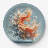 Tropische spatten papieren bordje (Voorkant)