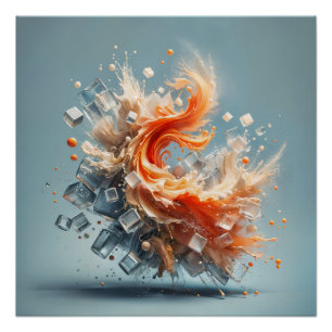 Tropische spatten perfect poster