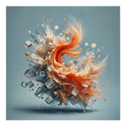 Tropische spatten perfect poster (Voorkant)