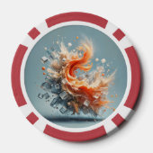 Tropische spatten poker chips (Achterkant)