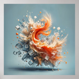 Tropische spatten poster