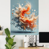 Tropische spatten poster (Thuiskantoor)