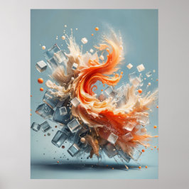 Tropische spatten poster