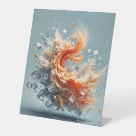 Tropische spatten reclamebord met voetstuk