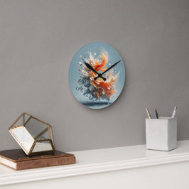 Tropische spatten ronde klok