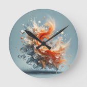 Tropische spatten ronde klok (Voorkant)
